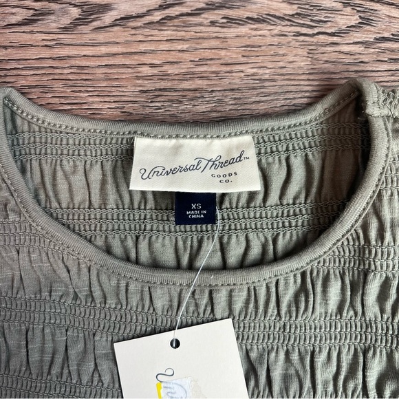 Women's Smocked Knit Maxi a-Line Dress - Universal Thread Olive Green XS - Picture 8 of 8